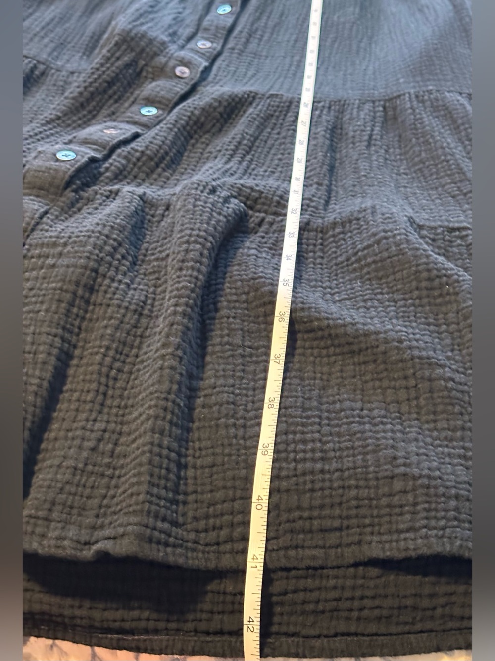 Madewell Black Lightspun Tiered Button Front Midi Dress Women’s Size 0 - Picture 12 of 14